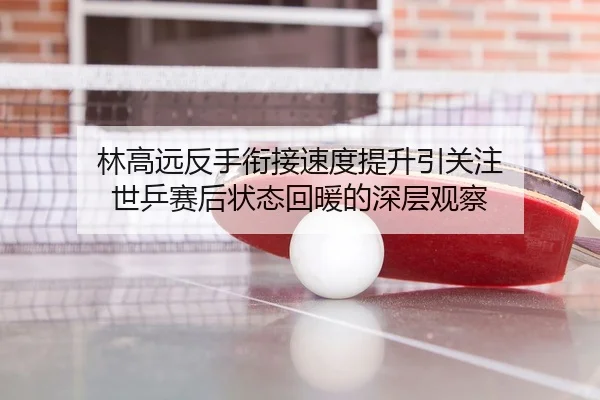 林高远反手衔接速度提升引关注 世乒赛后状态回暖的深层观察
